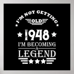 Personalised vintage 75th birthday  poster