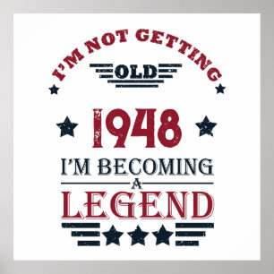 Personalised vintage 75th birthday poster