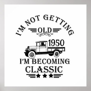 Personalised vintage 75th birthday poster