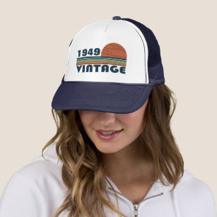 Personalised vintage 75th birthday trucker hat
