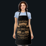 Personalised vintage 75th birthday whiskey themed apron<br><div class="desc">You can add some originality to your wardrobe collection with this vintage classic birthday graphic design with awesome typography font lettering, is a great gift idea for men, women, husbands, wife girlfriends, and a boyfriend who will love this one-of-a-kind artwork. The best amazing and funny holiday present for your happy...</div>