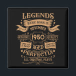 Personalised vintage 75th birthday whiskey themed magnet<br><div class="desc">You can add some originality to your wardrobe collection with this vintage classic birthday graphic design with awesome typography font lettering, is a great gift idea for men, women, husbands, wife girlfriends, and a boyfriend who will love this one-of-a-kind artwork. The best amazing and funny holiday present for your happy...</div>