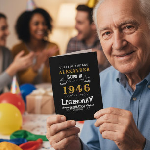 Personalised Vintage 80th Birthday For Men Or Dad Card