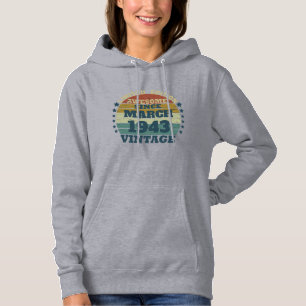 Personalised vintage 80th birthday gift hoodie