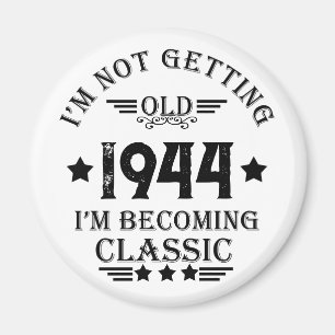 Personalised vintage 80th birthday gifts magnet
