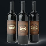Personalised vintage 80th birthday gifts wine label<br><div class="desc">You can add some originality to your wardrobe collection with this vintage, retro, rustic graphic design with awesome typography font lettering, which is a great gift idea for men, women, husbands, wives, grandma, and grandpa who will love this one-of-a-kind artwork. The best funny holiday present for your happy birthday party....</div>
