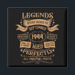 Personalised vintage 80th birthday whiskey themed magnet<br><div class="desc">You can add some originality to your wardrobe collection with this vintage classic birthday graphic design with awesome typography font lettering, is a great gift idea for men, women, husbands, wife girlfriends, and a boyfriend who will love this one-of-a-kind artwork. The best amazing and funny holiday present for your happy...</div>