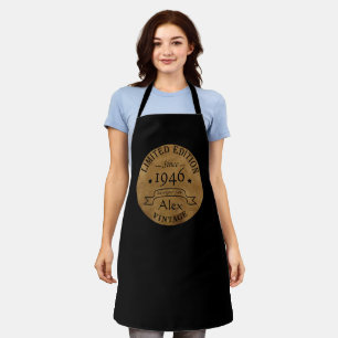 Personalised vintage 90th birthday gifts apron