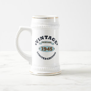 Personalised vintage 90th birthday gifts beer stein