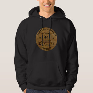 Personalised vintage 90th birthday gifts hoodie