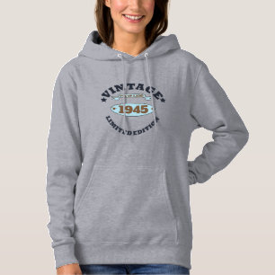 Personalised vintage 90th birthday gifts hoodie