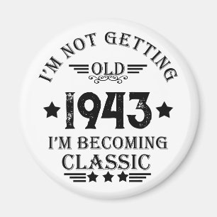 Personalised vintage 90th birthday gifts magnet