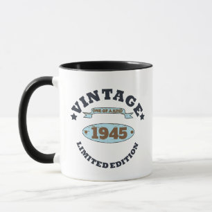 Personalised vintage 90th birthday gifts mug