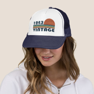 Personalised vintage 90th birthday gifts trucker hat