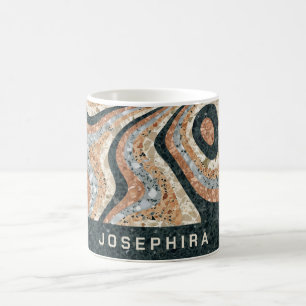 Personalised Vintage Abstract Quartz Stone Natural Coffee Mug