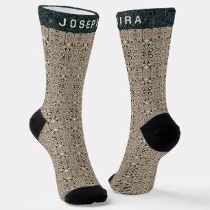 Personalised Vintage Abstract Quartz Stone Natural Socks