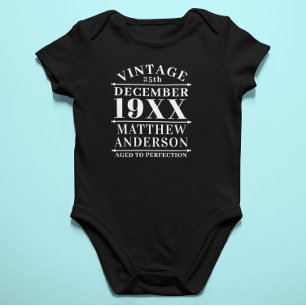 Personalised Vintage Aged to Perfection Baby Bodysuit