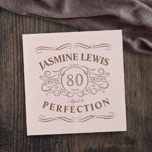 Personalised Vintage Aged To Perfection birthday N Napkin