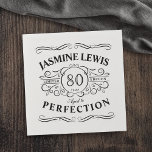 Personalised Vintage Aged To Perfection birthday Napkin<br><div class="desc">Black and white fun vintage aged to perfection adult birthday napkins,  great for any age birthday celebration,  or other occasions. Custom it with your own name and text.</div>