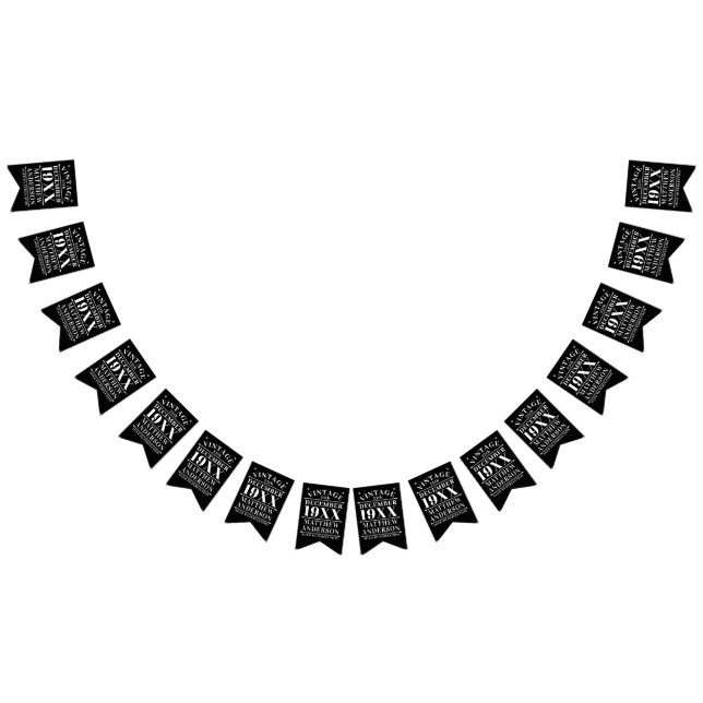 Personalised Vintage Aged to Perfection Bunting Fl (All)