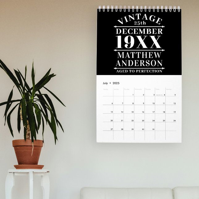 Personalised Vintage Aged to Perfection Calendar (Creator Uploaded)