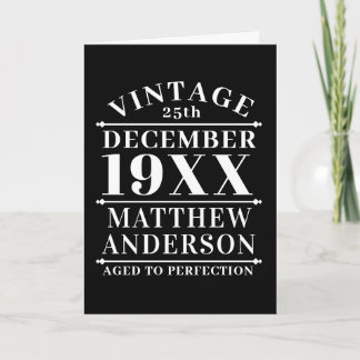 Personalised Vintage Aged to Perfection Card