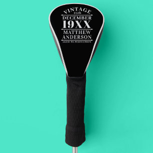 Personalised Vintage Aged to Perfection Golf Head Cover