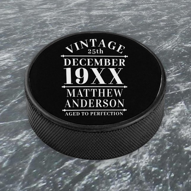 Personalised Vintage Aged to Perfection Hockey Puck (Creator Uploaded)