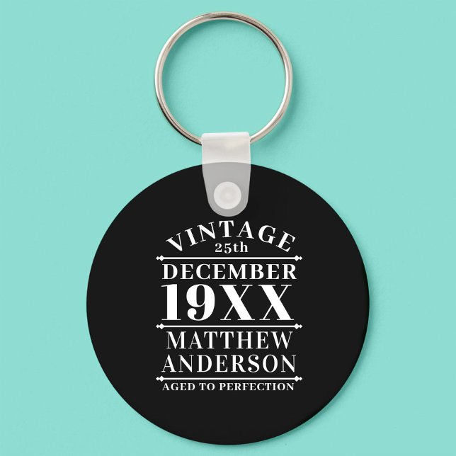 Personalised Vintage Aged to Perfection Key Ring (Creator Uploaded)