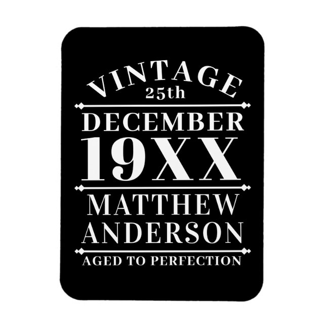 Personalised Vintage Aged to Perfection Magnet (Vertical)