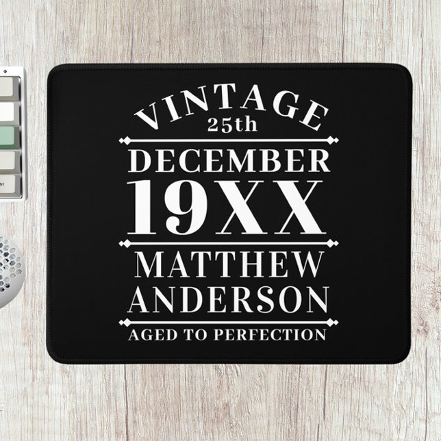 Personalised Vintage Aged to Perfection Mouse Mat (Creator Uploaded)