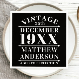 Personalised Vintage Aged to Perfection Napkin