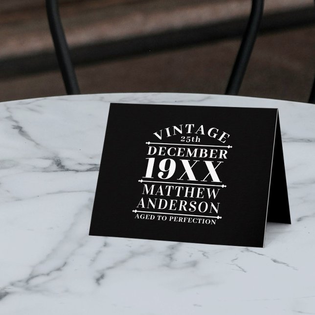 Personalised Vintage Aged to Perfection Place Card (Creator Uploaded)