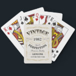 Personalised Vintage Aged To Perfection Playing Cards<br><div class="desc">Inspired by classic whiskey label,  Black gold and beige fun vintage aged to perfection adult birthday gift idea for men,  great for any age birthday celebration,  or other occasions. Custom it with your own text and background colour.</div>