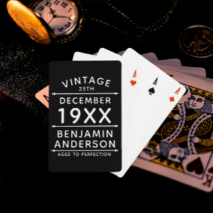Personalised Vintage Aged to Perfection Playing Cards