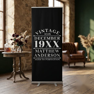 Personalised Vintage Aged to Perfection Retractable Banner