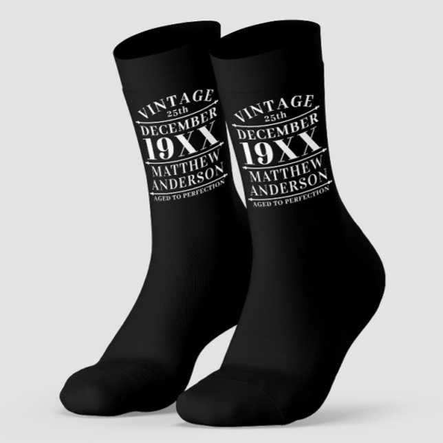 Personalised Vintage Aged to Perfection Socks (Creator Uploaded)