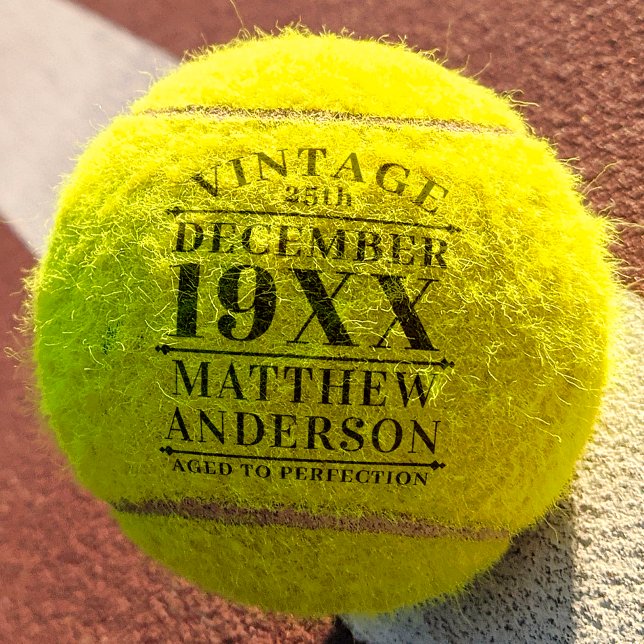 Personalised Vintage Aged to Perfection Tennis Balls (Creator Uploaded)