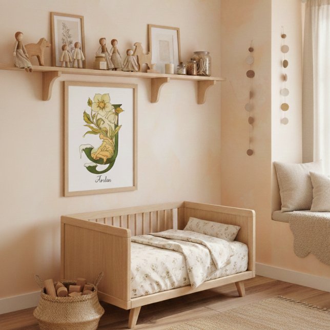 Personalised Vintage Alphabet Letter J Poster (Creator Uploaded)