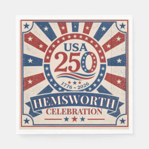 Personalised Vintage America 250 1776 -2026 Napkin
