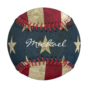 Personalised Vintage American Flag Baseball