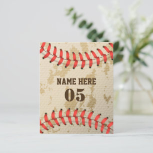 Personalised Vintage Baseball Name Number Retro