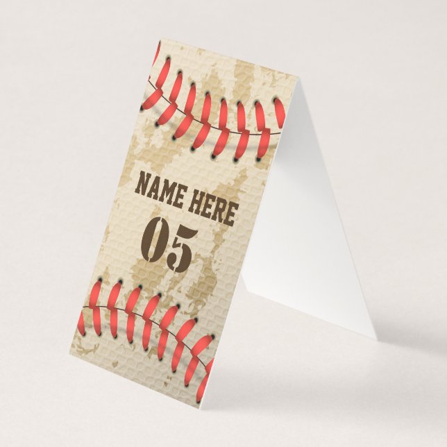 Personalised Vintage Baseball Name Number Retro (Front)