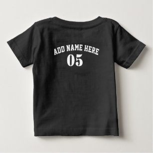 Personalised Vintage Baseball Name Number Retro Baby T-Shirt