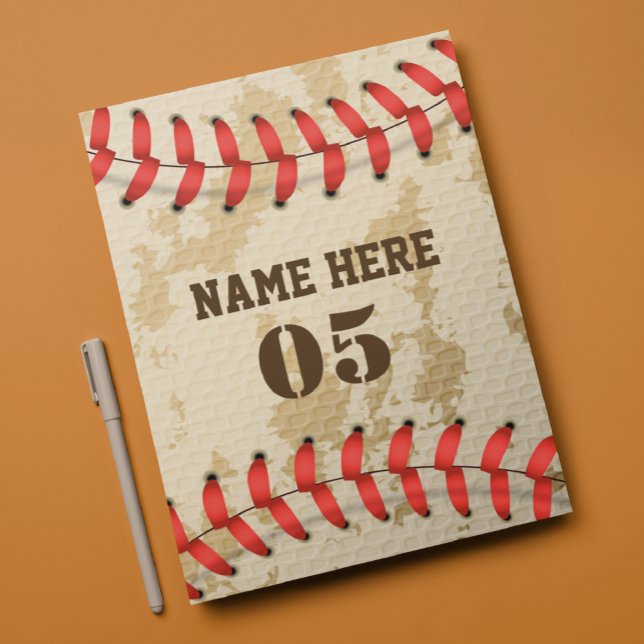Personalised Vintage Baseball Name Number Retro Custom Letterhead (Creator Uploaded)