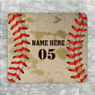 Personalised Vintage Baseball Name Number Retro Cutting Board