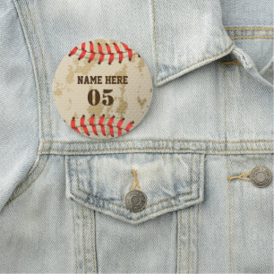 Personalised Vintage Baseball Name Number Retro Name Tag