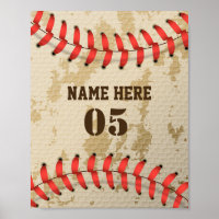 Personalised Vintage Baseball Name Number Retro