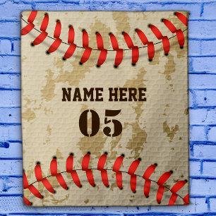 Personalised Vintage Baseball Name Number Retro Tapestry
