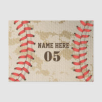 Personalised Vintage Baseball Name Number Retro